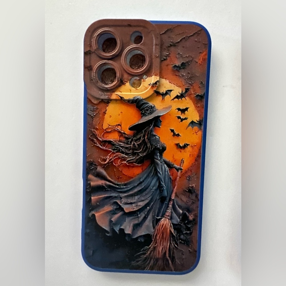Halloween Witch Phone Case - Black and Orange